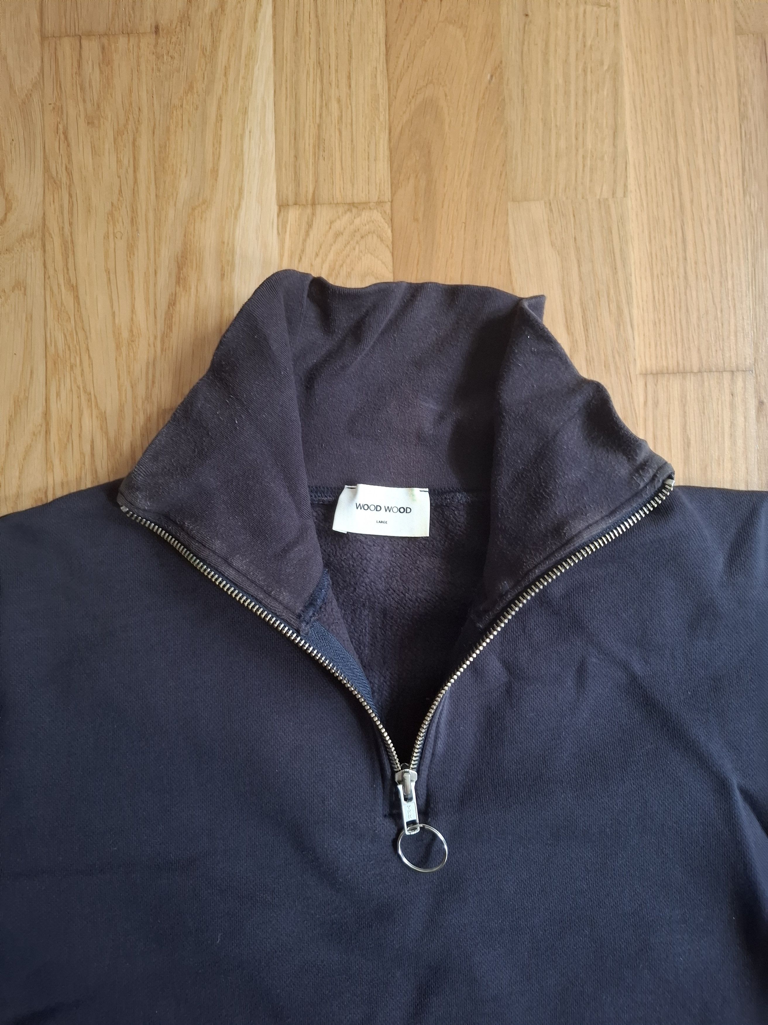 Wood Wood Navy blue zip turtleneck sweatshirt Size US L / EU 52-54 / 3 - 3 Thumbnail