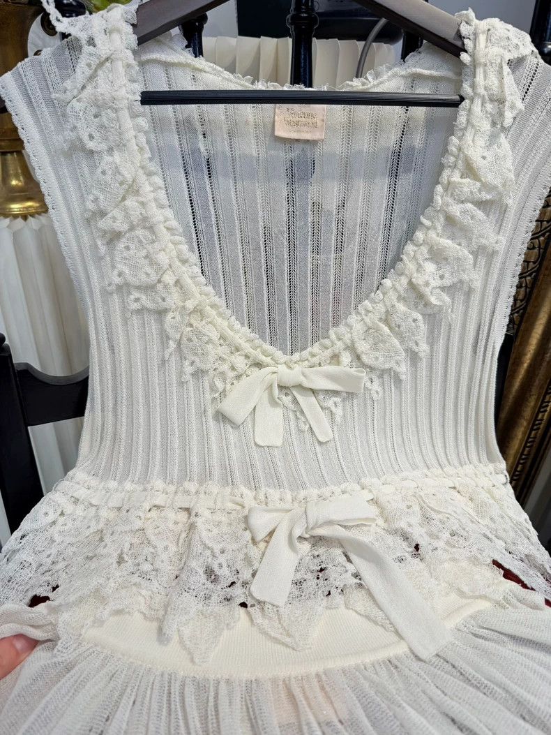 Vivienne Westwood Vivienne Westwood White perspective hook lace pants set Size M / US 6-8 / IT 42-44 - 8 Thumbnail