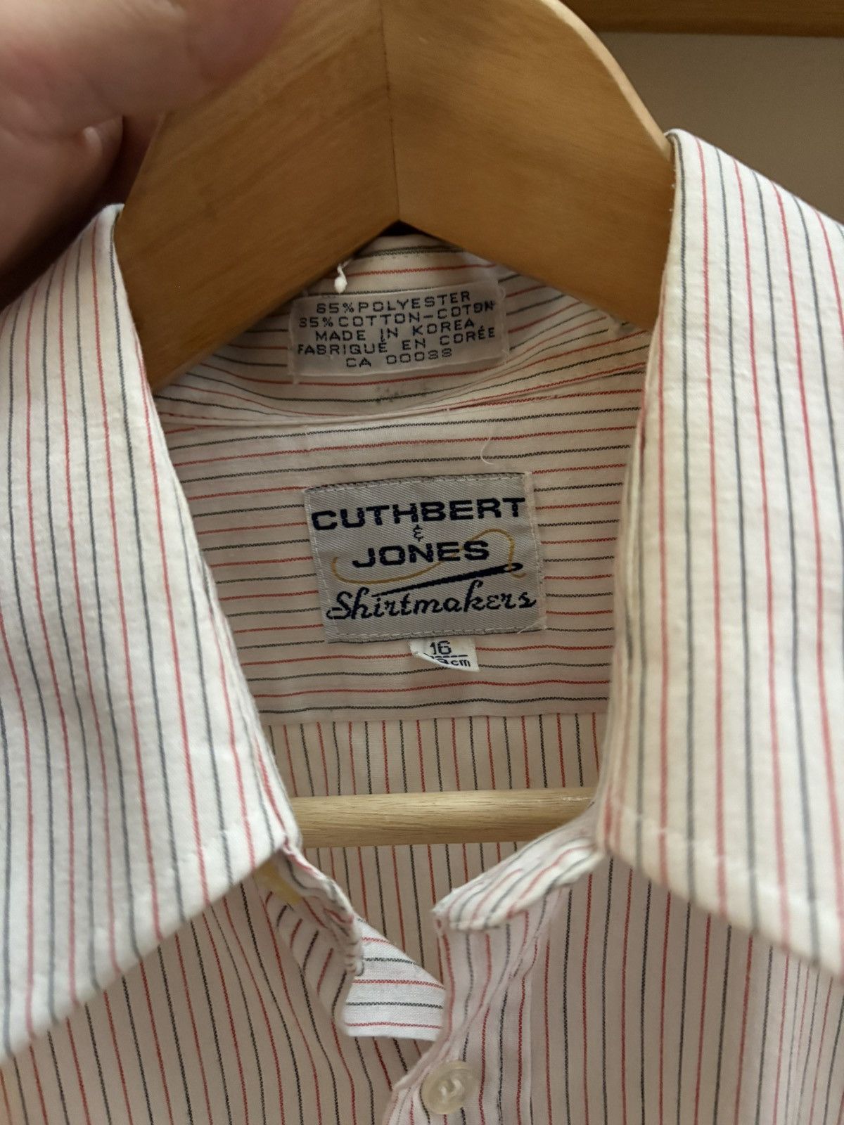 Vintage Cuthbert & Jones VTG 80/90s vertical striped dress shirt L Size US L / EU 52-54 / 3 - 2 Thumbnail