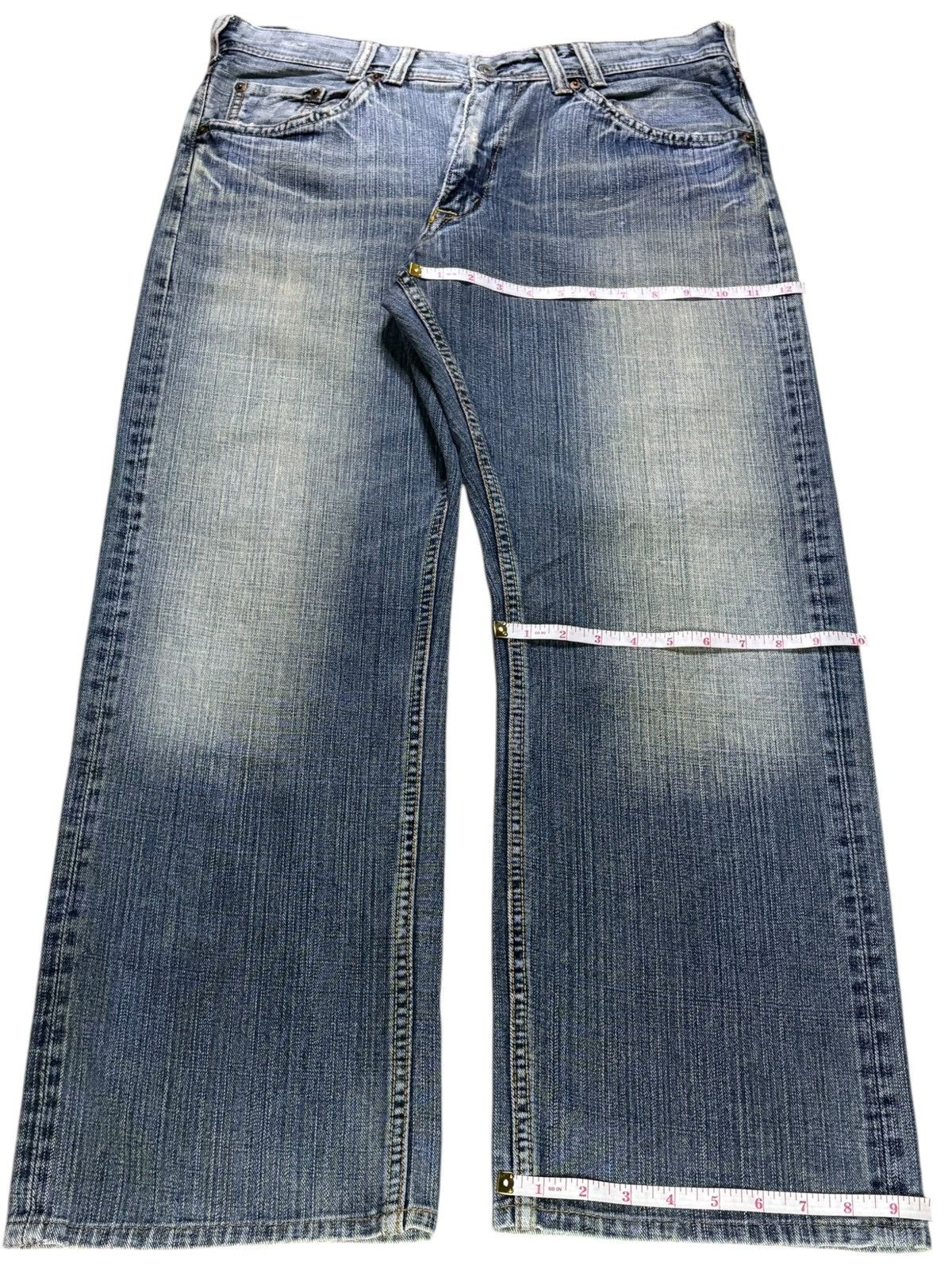 Japanese Brand Vintage Denim Craft Faded Wash Loose Baggy Jeans Size US 36 / EU 52 - 14 Thumbnail