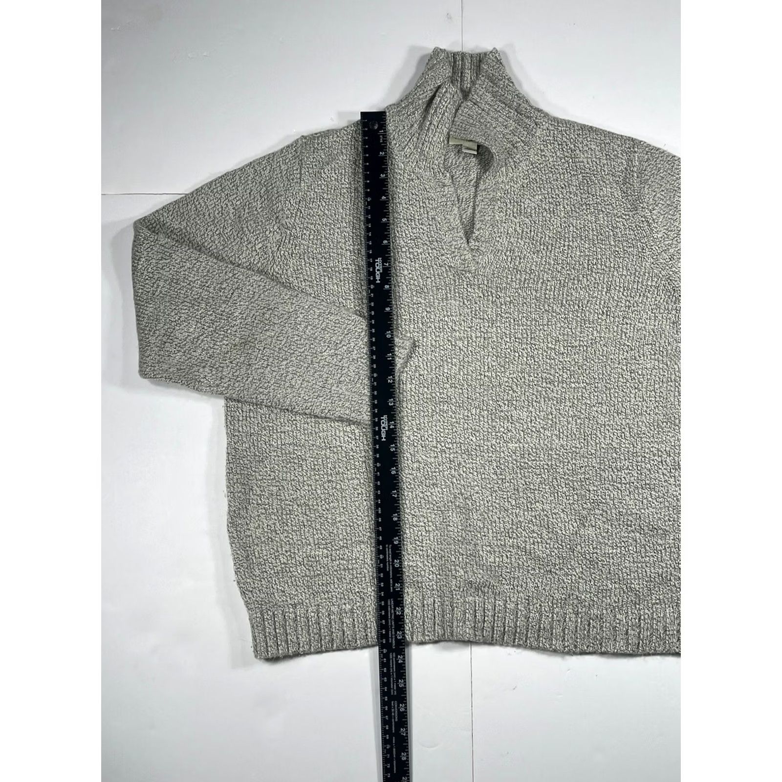 Vintage St. John's Bay Sweater Shirt Womens PXL Petite Gray Knit High Neck Pullover Shirt Size XL / US 12-14 / IT 48-50 - 3 Thumbnail