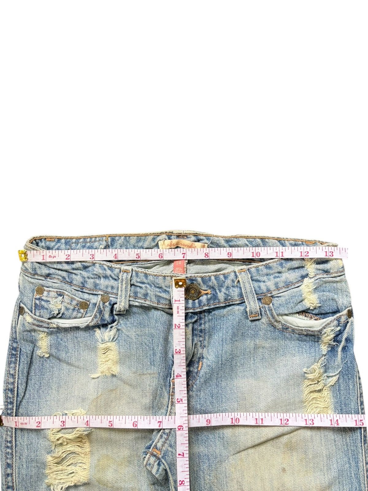Abercrombie & Fitch Vintage Abercrombie Distress Low Rise Flare Jeans Size 27" / US 4 / IT 40 - 6 Thumbnail