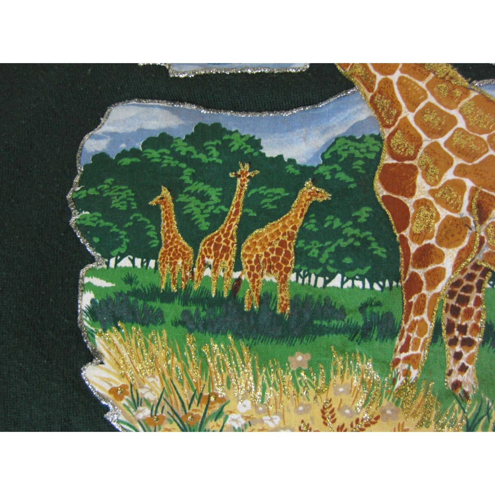 Jerzees VINTAGE Jerzees Sweatshirt Mens L Green Safari Crew Neck Pullover Cotton Polyester Fleece 90s USA Giraffe Size US L / EU 52-54 / 3 - 4 Thumbnail