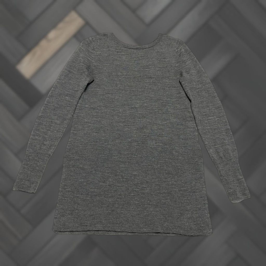 Vintage Max Studio Women's Sweater Tunic Gray 100% Extrafine Merino Wool Size S Size S / US 4 / IT 40 - 1 Thumbnail