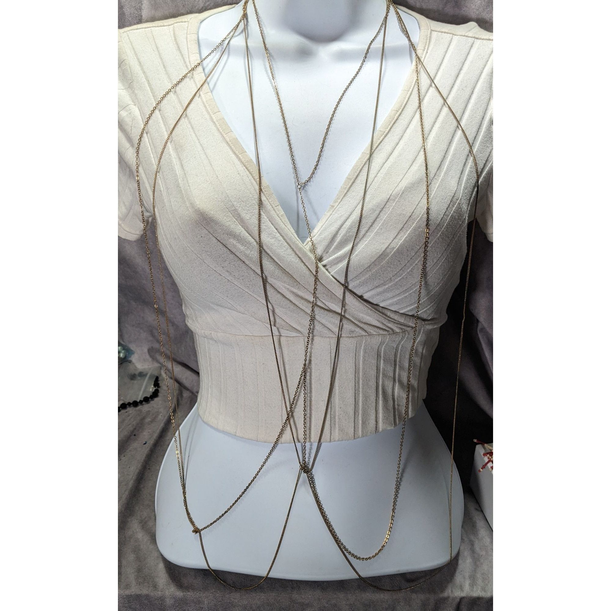 Aldo Party Club Gold-Tone ALDO Layered Body Chain Size ONE SIZE - 5 Thumbnail