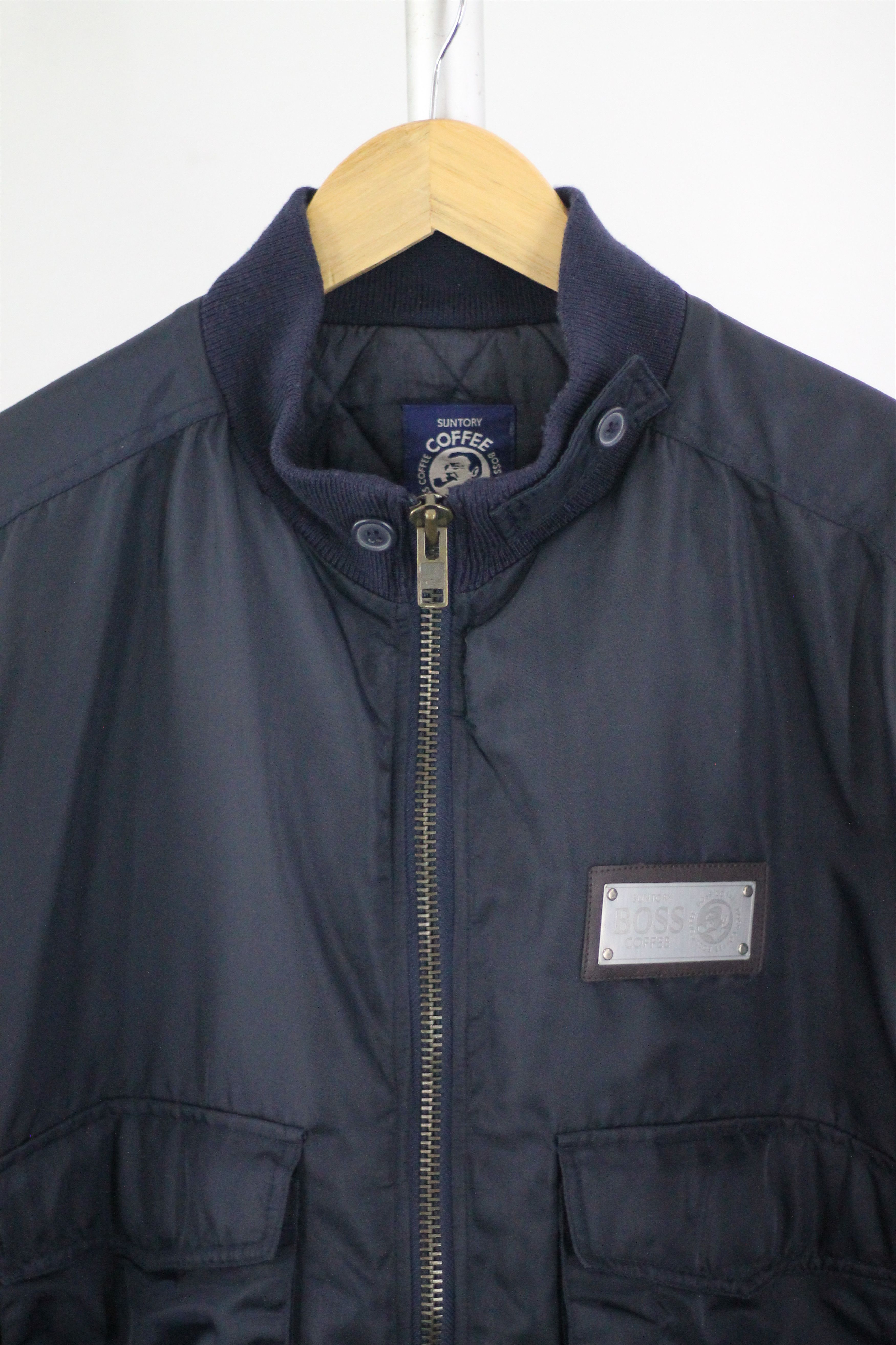 Japanese Brand × Vintage Vintage Suntory Boss Coffee Big Logo Bomber Jacket Size US L / EU 52-54 / 3 - 3 Thumbnail