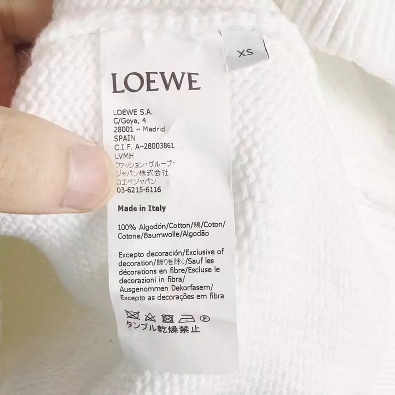 Loewe loewe white embroidered logo knit sweatshirt-2508 Size US XS / EU 42 / 0 - 4 Thumbnail