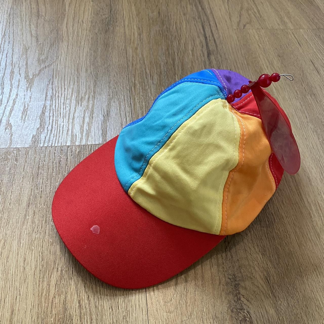 Other Rainbow striped baseball cap with red accents Size ONE SIZE - 2 Thumbnail