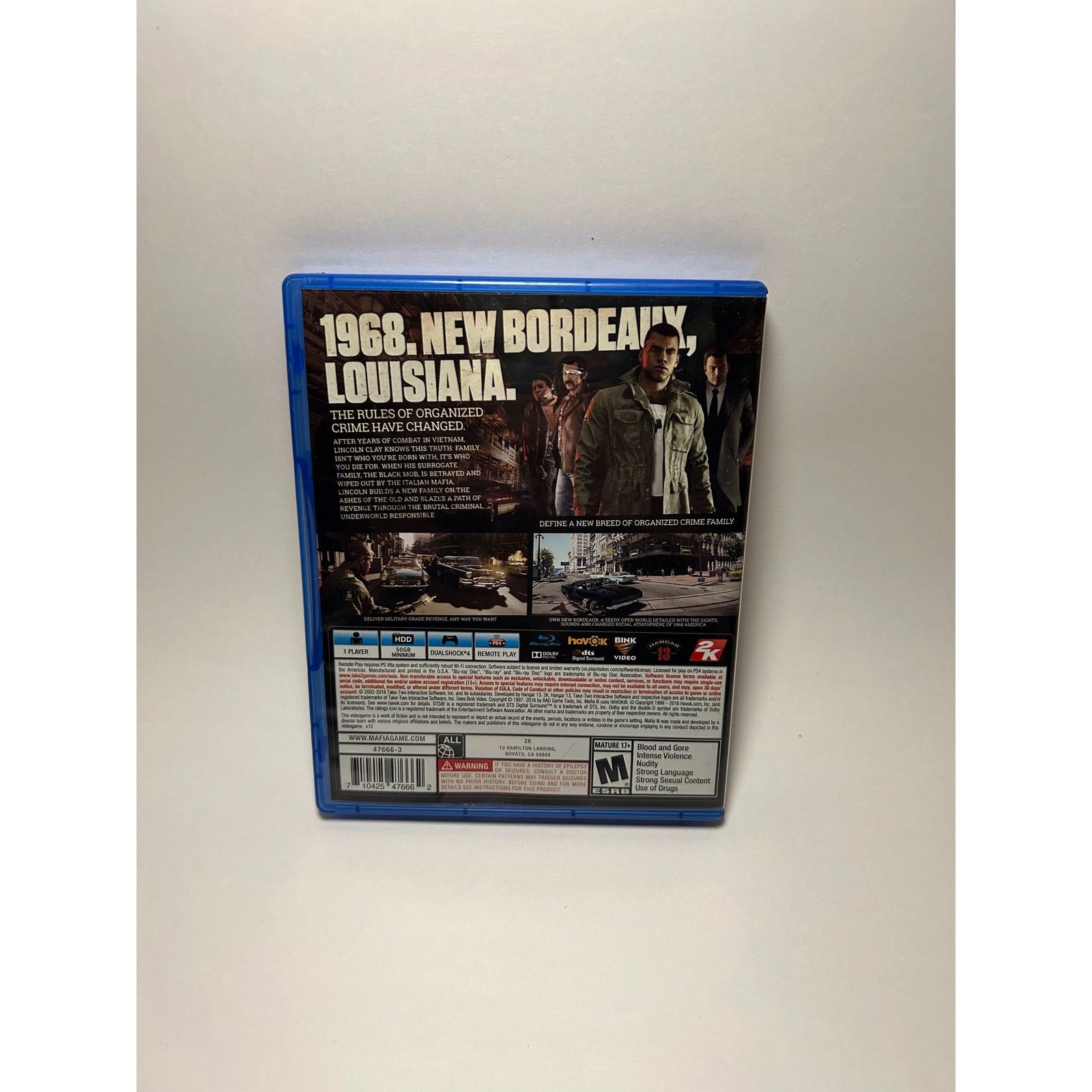 Sony Mafia III - CIB Map Included - PS4 Size 26 - 4 Thumbnail