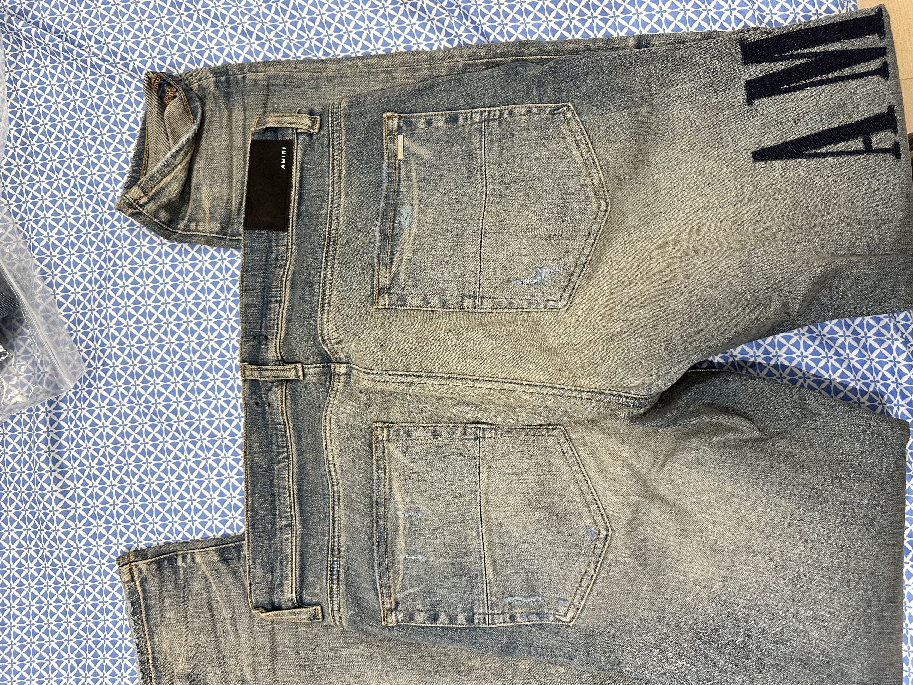Amiri DENIM APPLIQUE LOGO JEAN - CLAY INDIGO Size US 34 / EU 50 - 9 Thumbnail