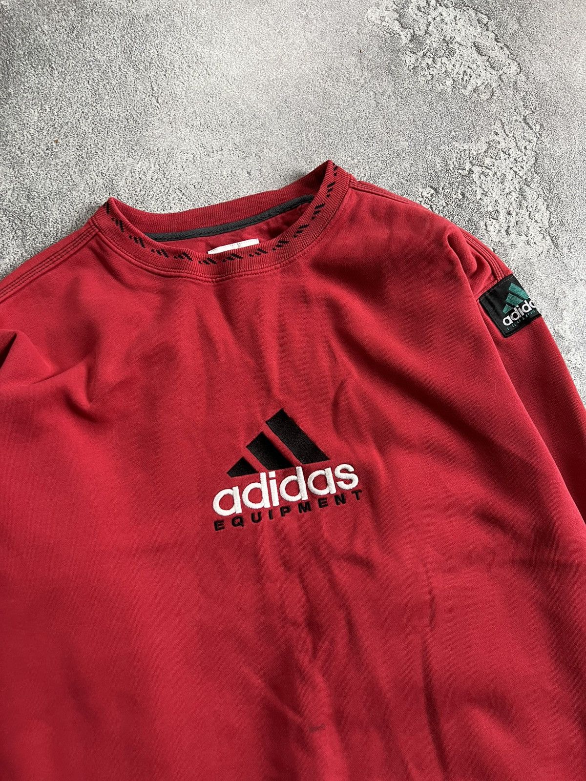 Adidas Vintage Adidas Equipment Big Logo Red Sweatshirt Size M 90s Size US M / EU 48-50 / 2 - 2 Thumbnail