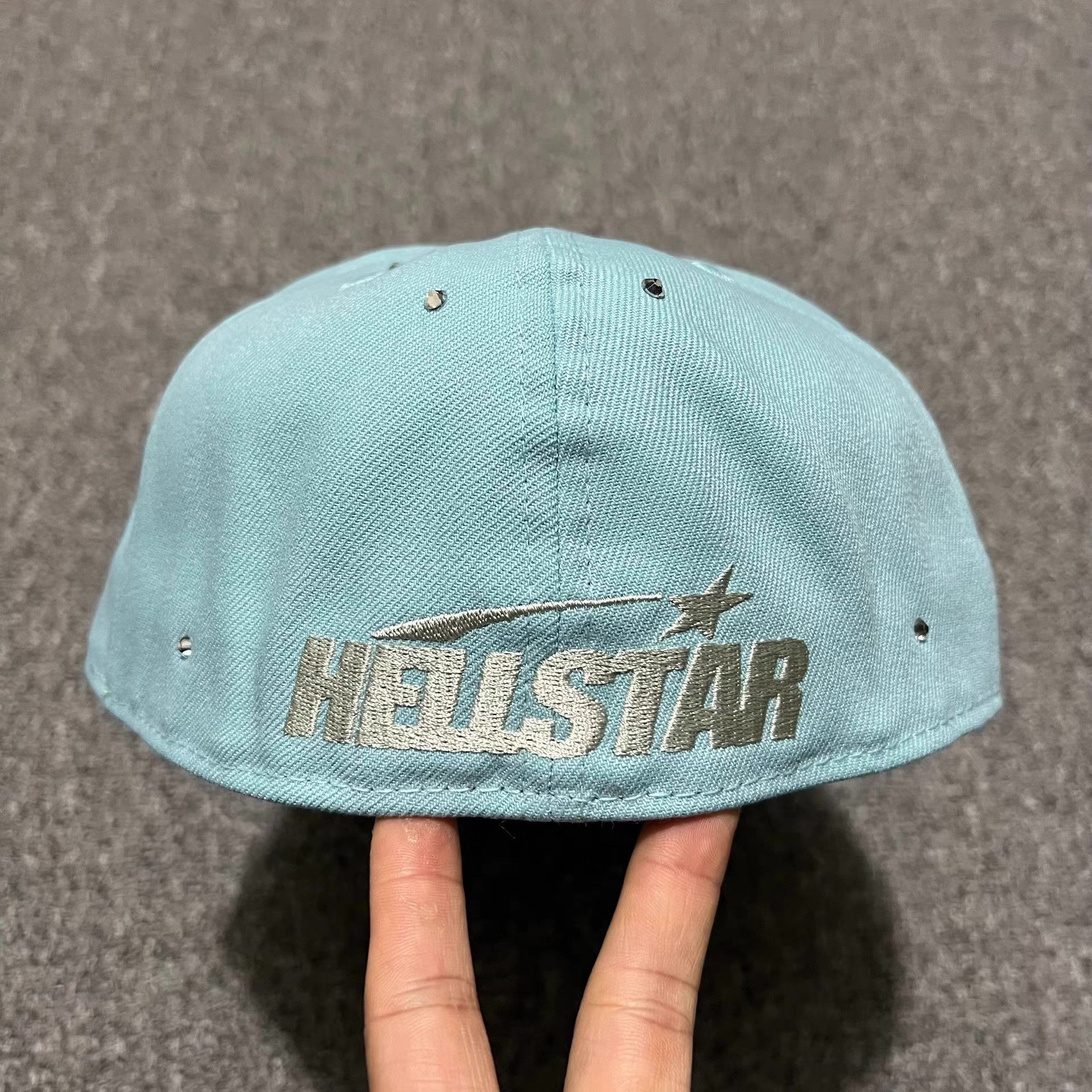 HELLSTAR HellstarClassicRhinestoneEmbroideredFlatBrimBaseballCap Q7 Size ONE SIZE - 7 Thumbnail