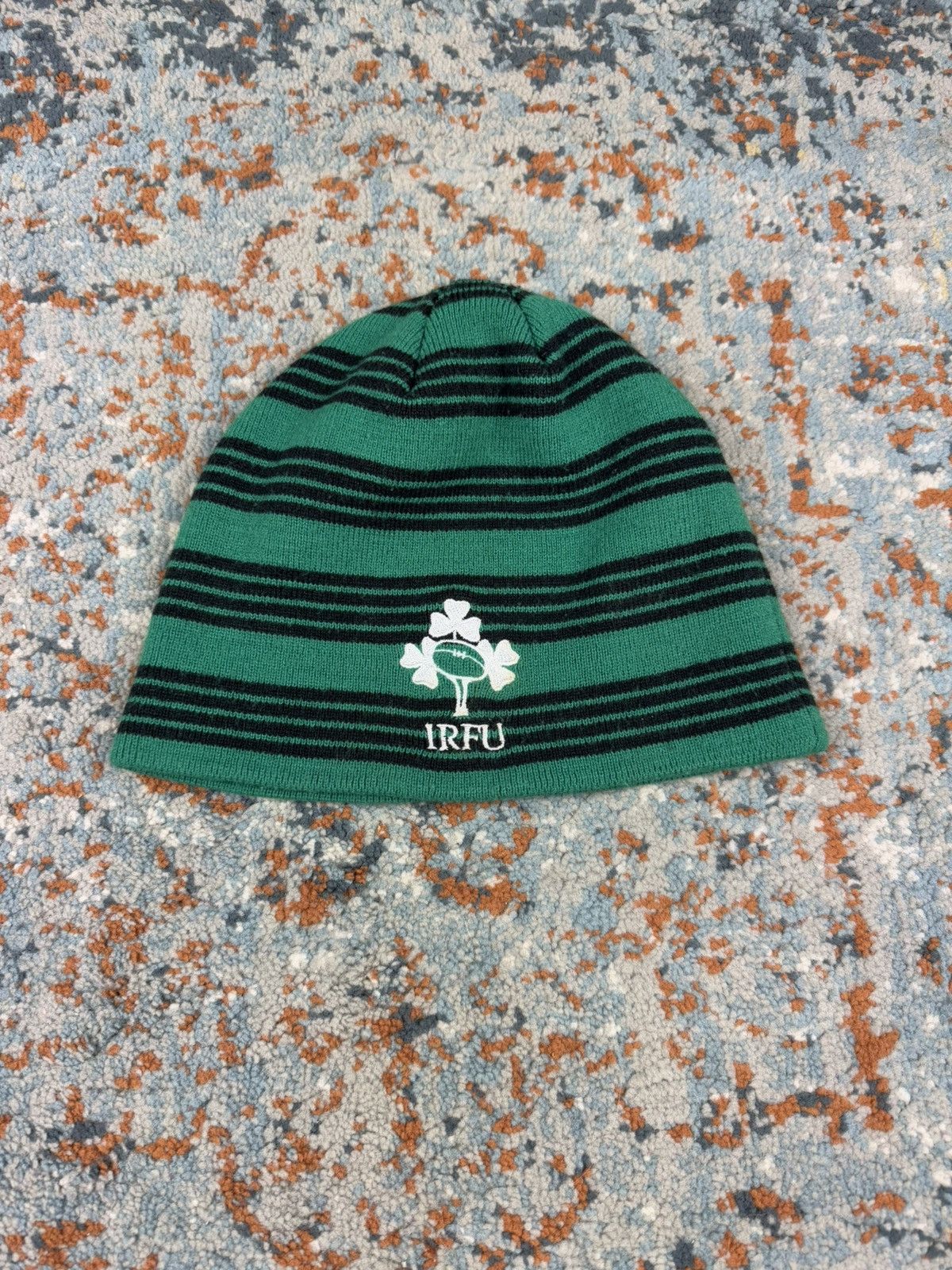 Canterbury of New Zealand × Vintage Vintage y2k IRFU Irish Rugby football union striped beanie Size ONE SIZE - 1 Thumbnail