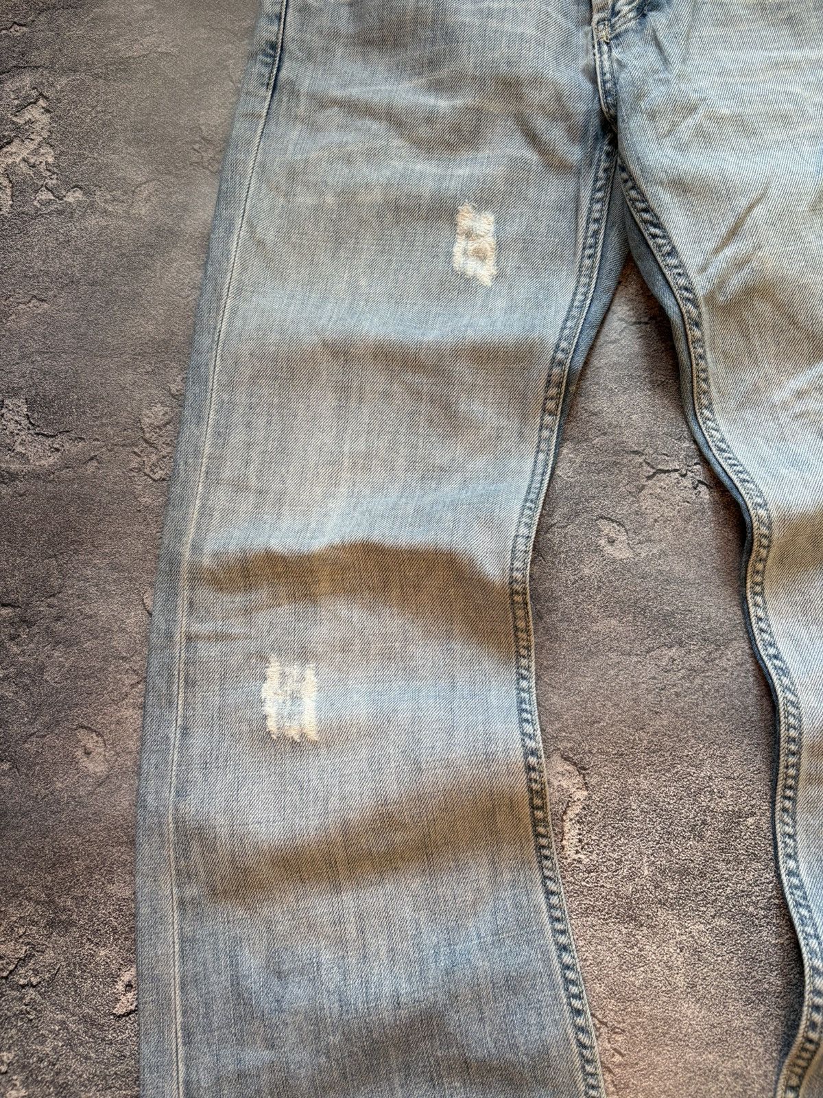 Versace Jeans Couture Vtg Versace Y2K Medusa Logo Distressed Bootcut Flared Jeans Size 29" - 9 Thumbnail