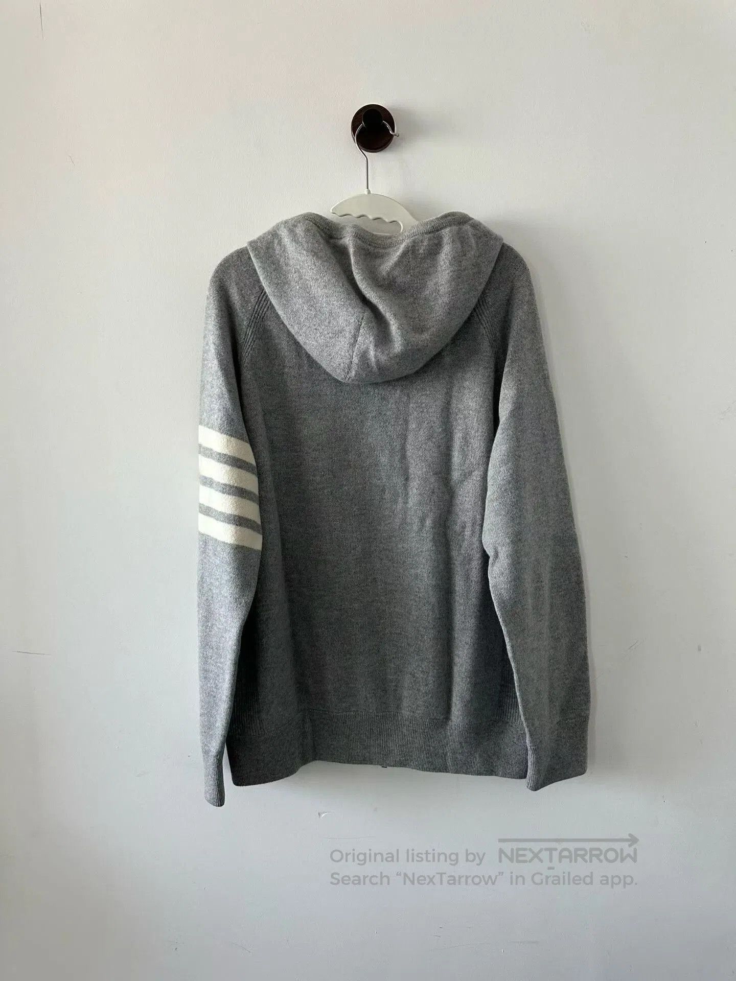 Thom Browne Thom Browne Gray Cashmere Zip Hoodie. Size US XL / EU 56 / 4 - 2 Thumbnail