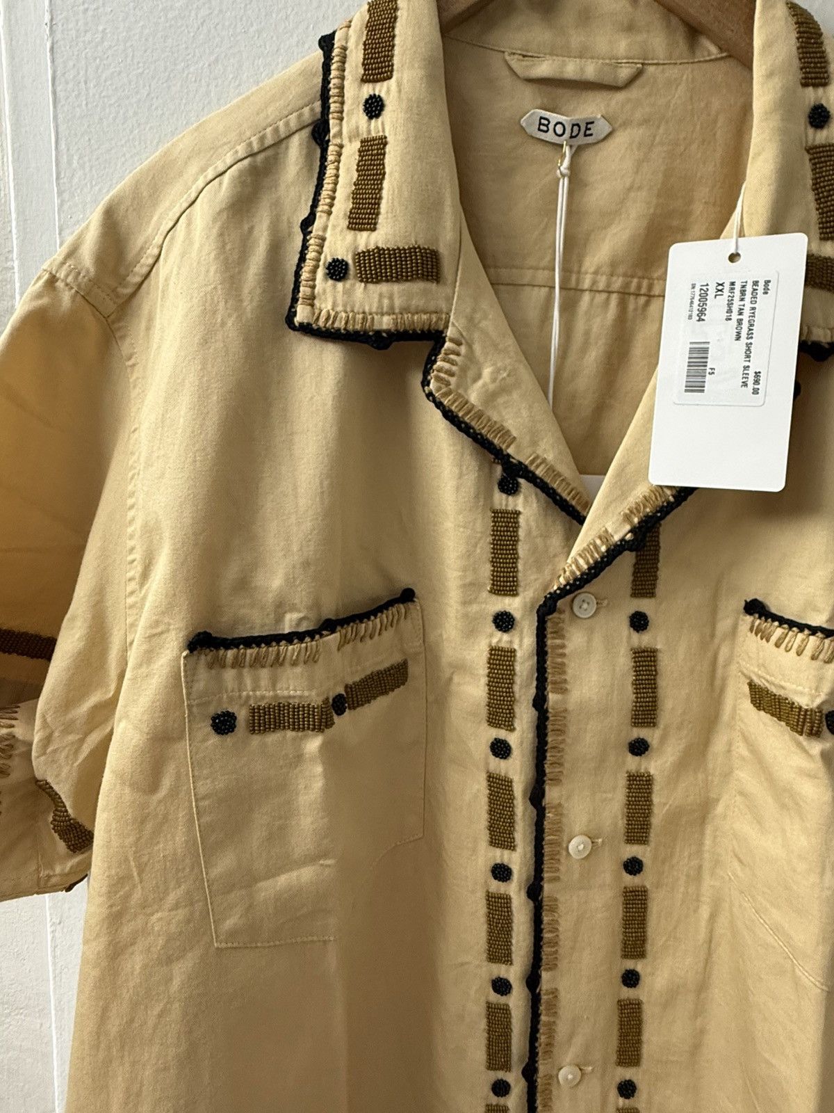 Bode BRAND NEW BODE SHIRT BEADED RYEGRASS Size US XXL / EU 58 / 5 - 3 Thumbnail