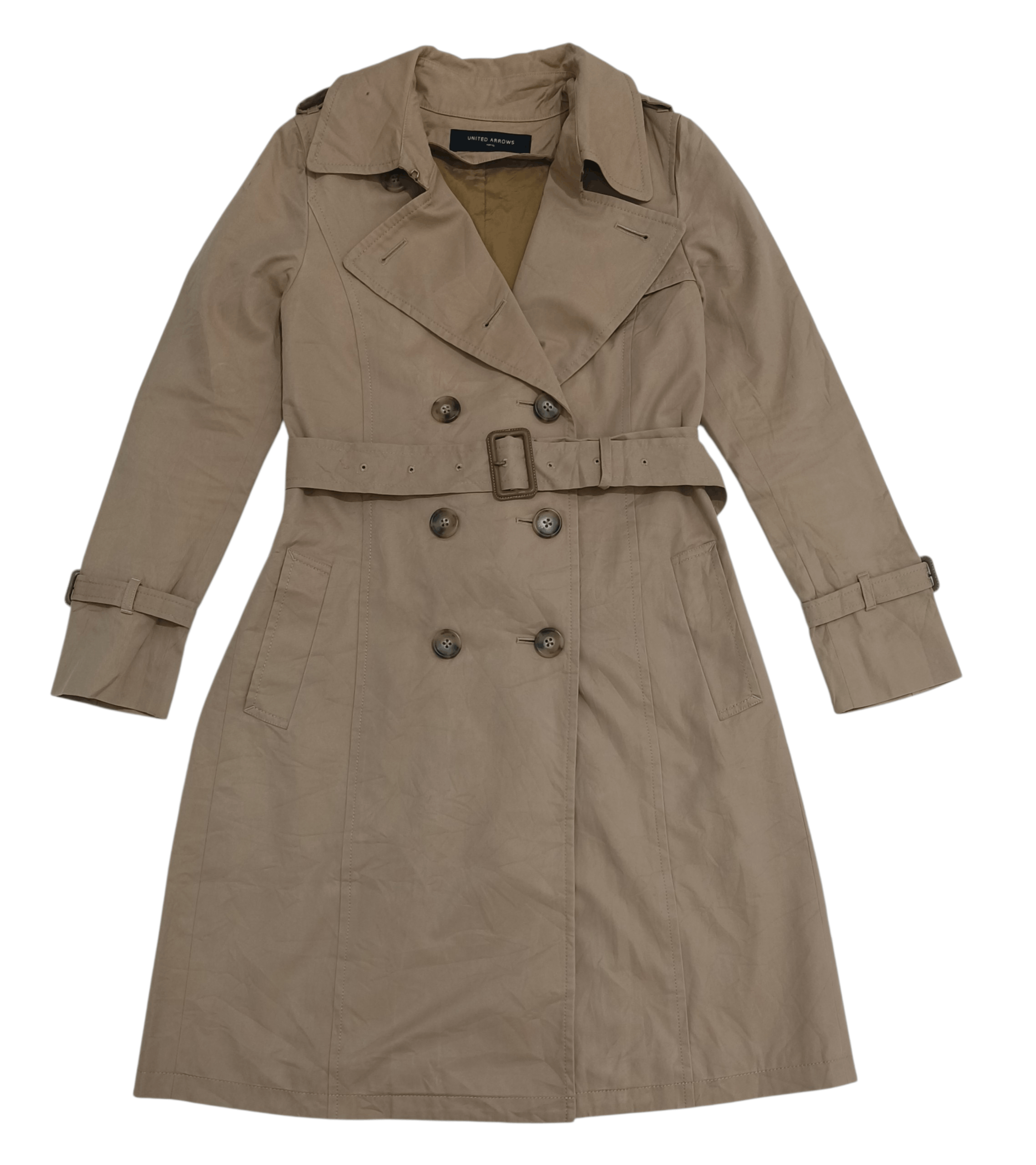 United Arrows UNITED ARROWS Tokyo Japanese Luxury Women's Trench Spy Coat Size M / US 6-8 / IT 42-44 - 5 Thumbnail