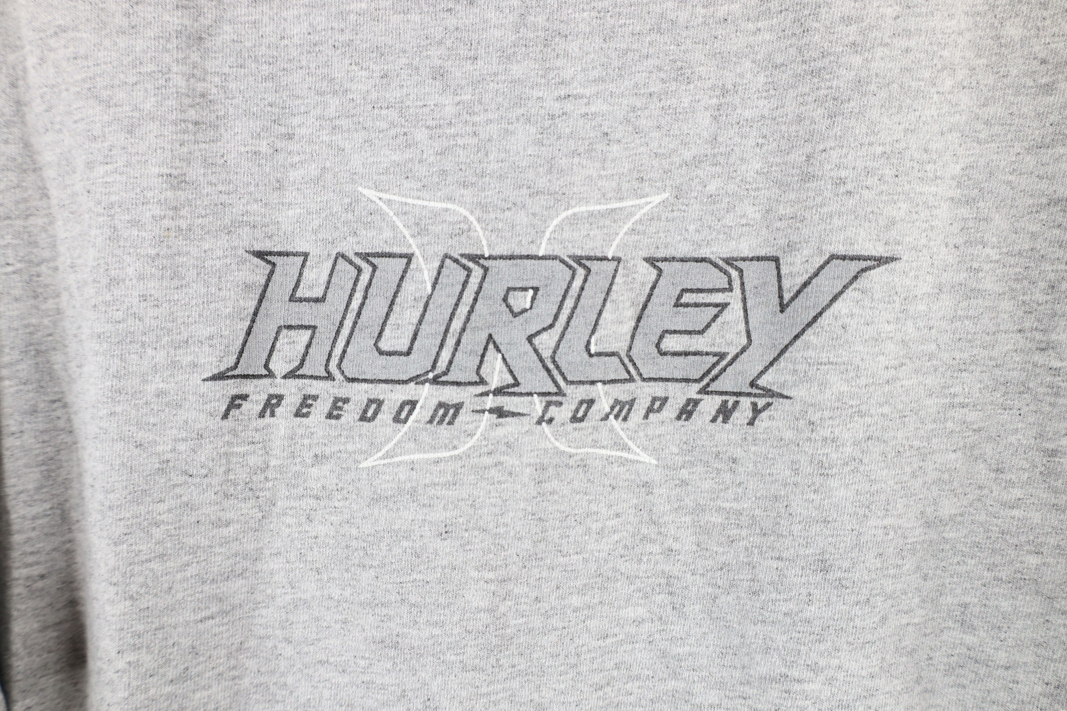 Hurley Vintage 90s Hurley Faded Surfing Short Sleeve T-Shirt Gray Size US L / EU 52-54 / 3 - 5 Thumbnail