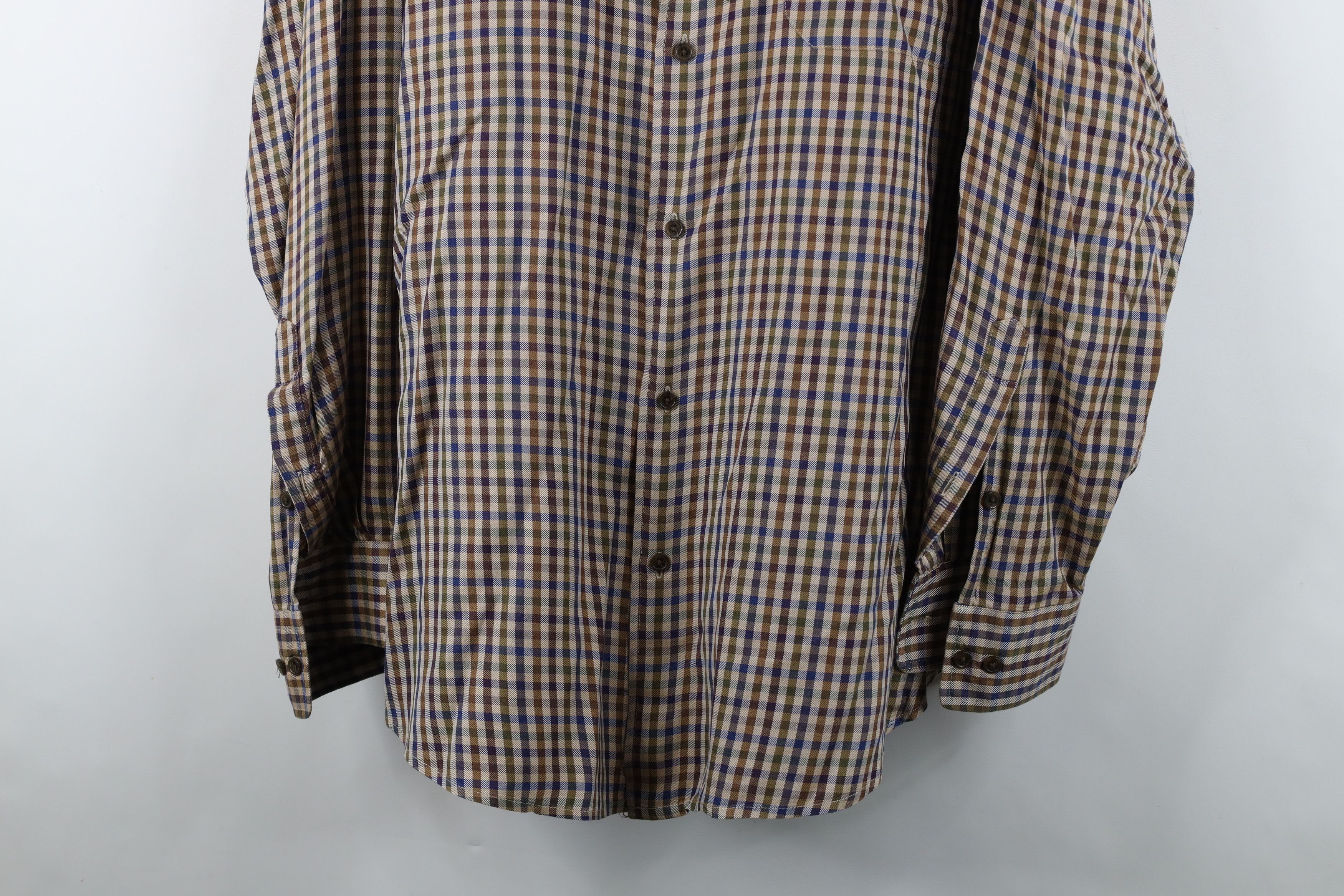 Orvis Vintage Orvis Silk Wool Blend Collared Button Shirt Plaid Size US XL / EU 56 / 4 - 3 Thumbnail