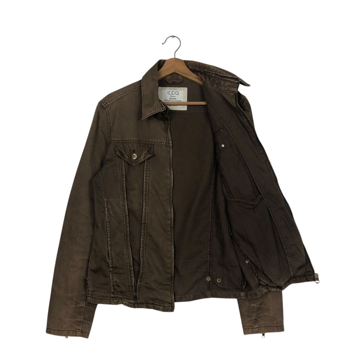 Japanese Brand 🔥VINTAGE BIKER JACKET CROPPED DESIGN ICCA ISSEY MIYAKE Size US M / EU 48-50 / 2 - 13 Thumbnail
