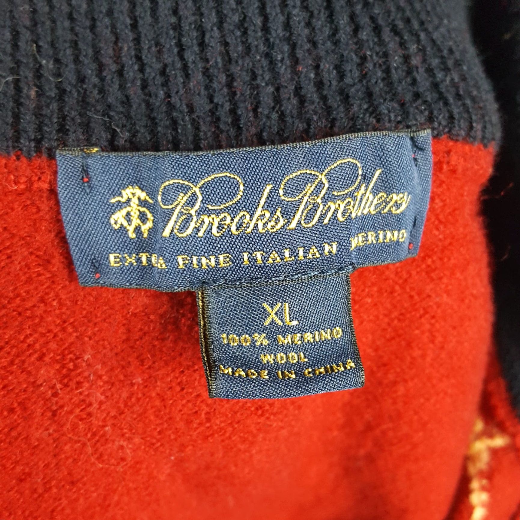 Brooks Brothers VINTAGE Brooks Brothers Italian Merino Wool Argyle 1/4 Zip Size XL Knit Pullover Sweater Mens Size US XL / EU 56 / 4 - 5 Thumbnail