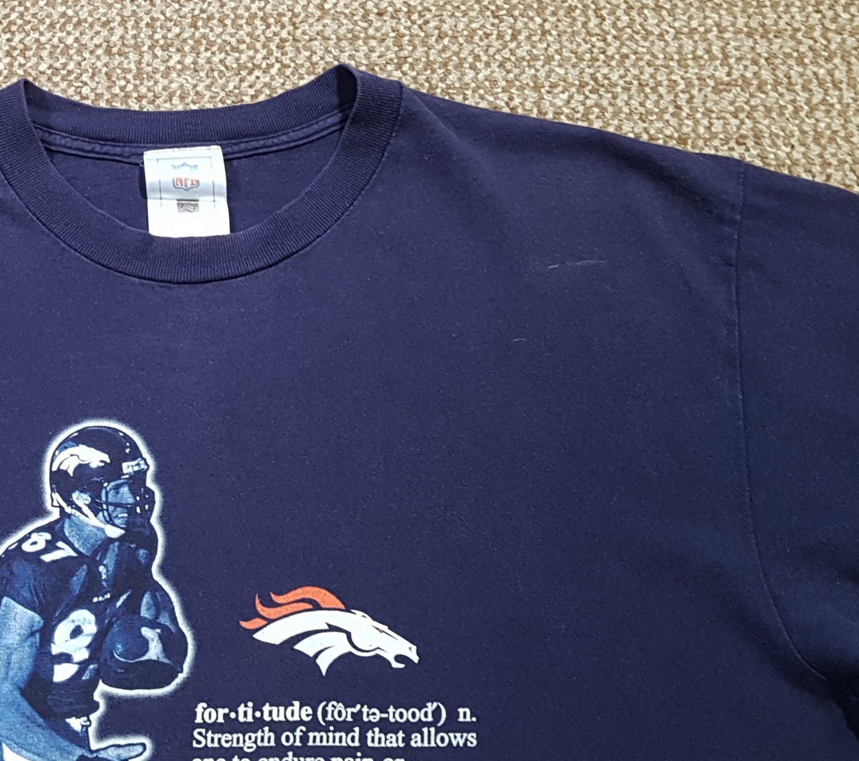NFL NFL Vintage Ed McCaffrey Denver Broncos Fortitude T Shirt XL Size US XL / EU 56 / 4 - 3 Thumbnail