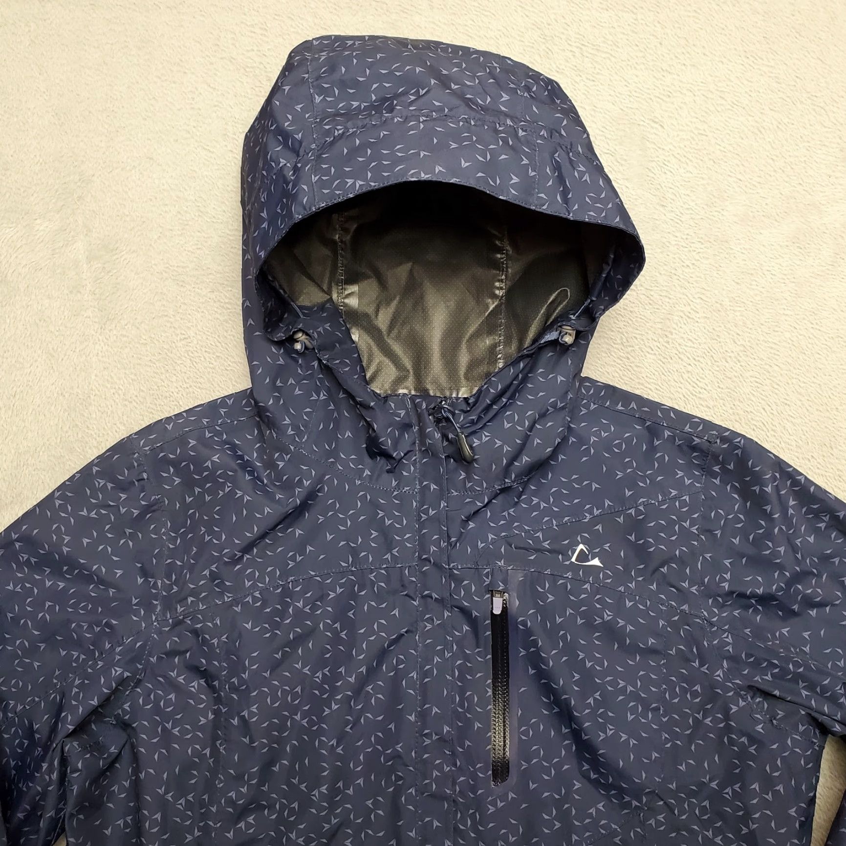 Vintage Paradox Rain Jacket Women S Blue Hooded Zip Pockets Lightweight Polyurethane Waterproof All Seasons Wind-Resistant Size S / US 4 / IT 40 - 2 Thumbnail