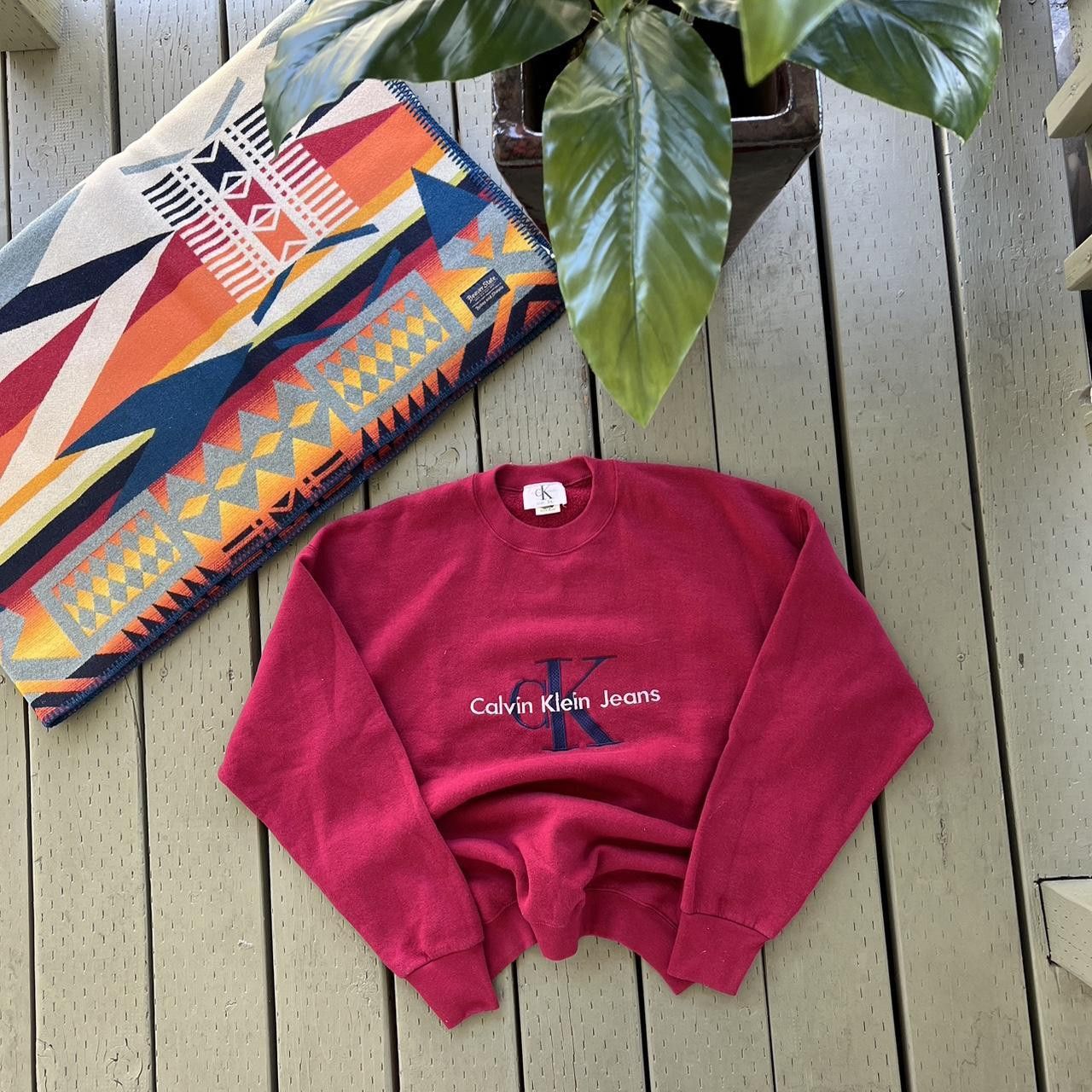 Calvin Klein × Vintage Vintage Calvin Klein Sweatshirt Mens XL Pullover crewneck Size US XL / EU 56 / 4 - 3 Thumbnail