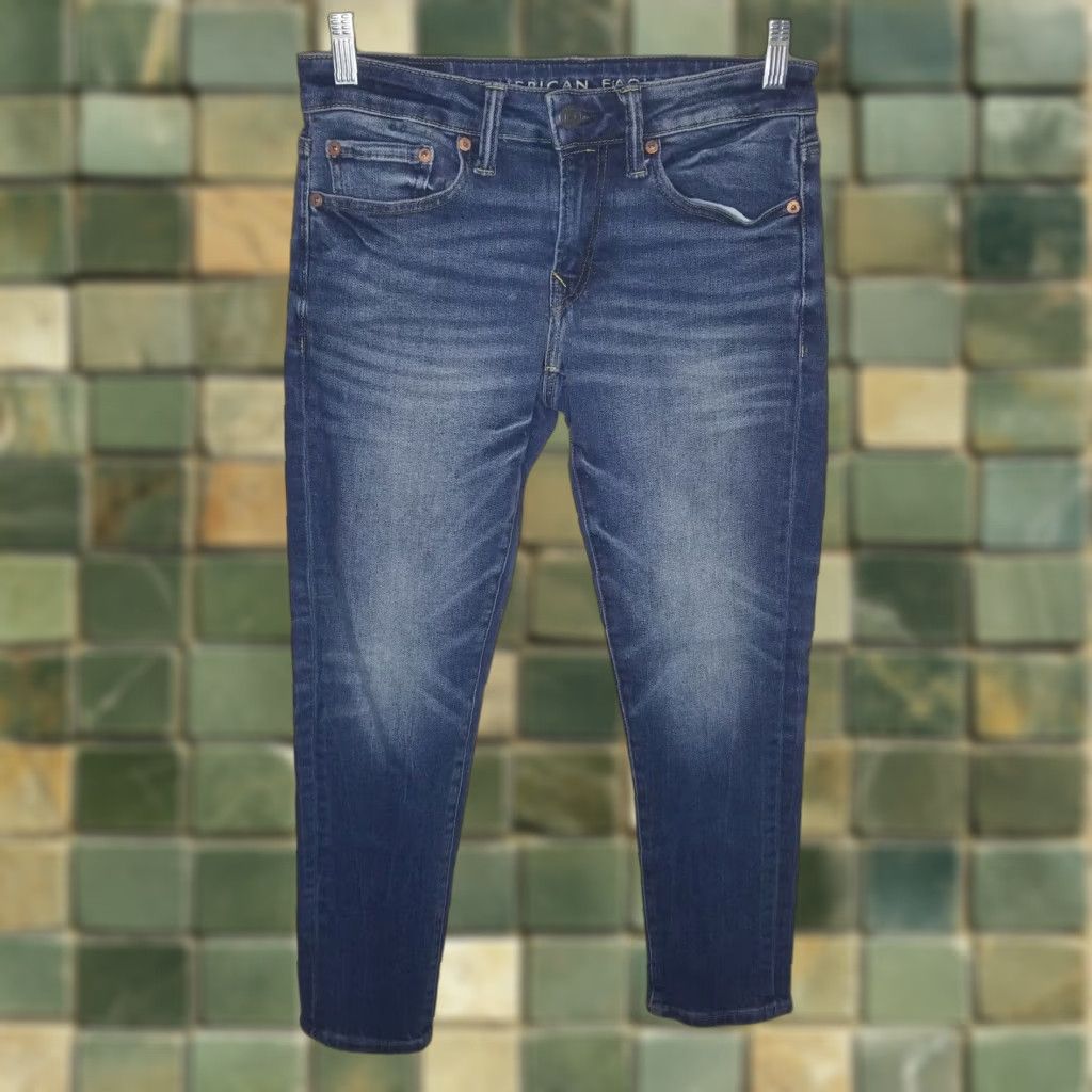 American Eagle Outfitters American Eagle Airflex Skinny Jeans 28x28 Womens Blue Size 28" / US 6 / IT 42 - 1 Thumbnail