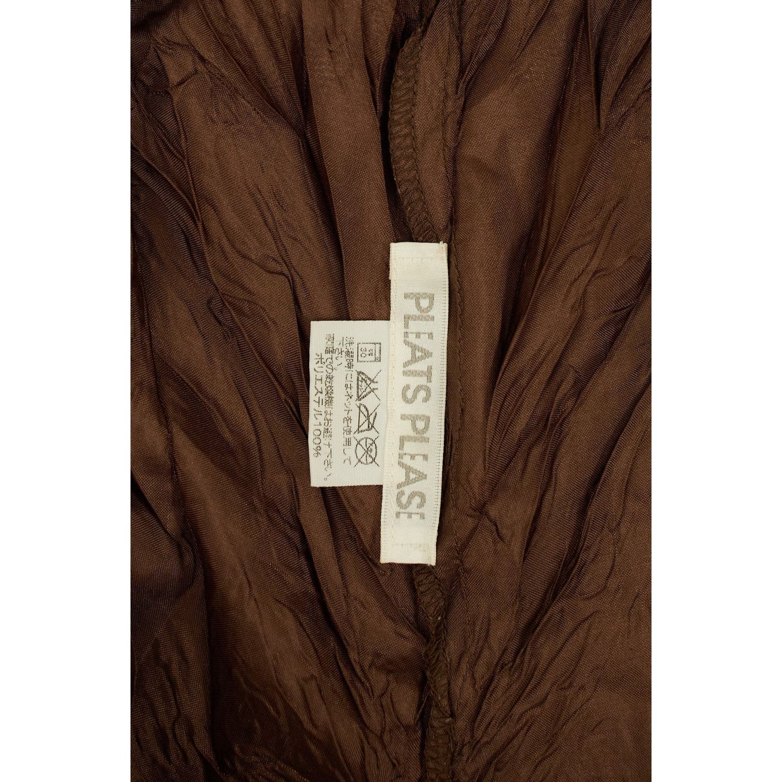 Issey Miyake Pleats Please Brown Long Sleeve Top Size L / US 10 / IT 46 - 4 Thumbnail