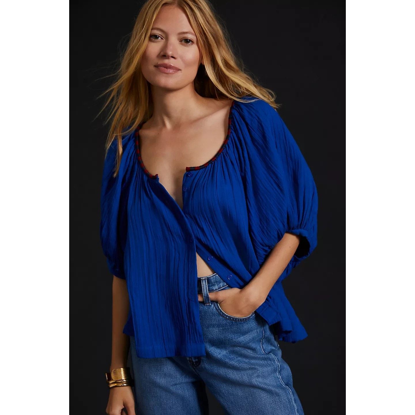 Anthropologie New Anthropologie Sundry Embroidered Blouse $198 SMALL Size S / US 4 / IT 40 - 5 Thumbnail
