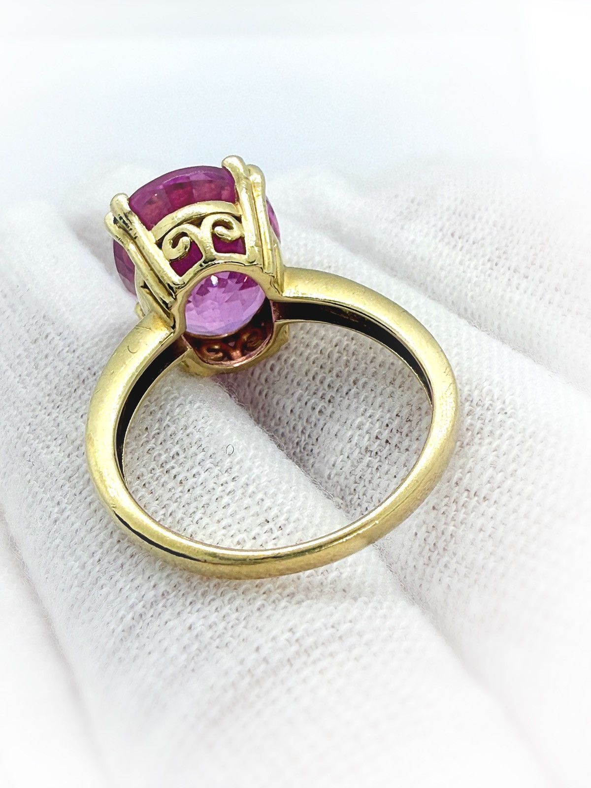 Nordstrom Stunning Pink Sapphire 10k Gold Ring! Size ONE SIZE - 7 Thumbnail