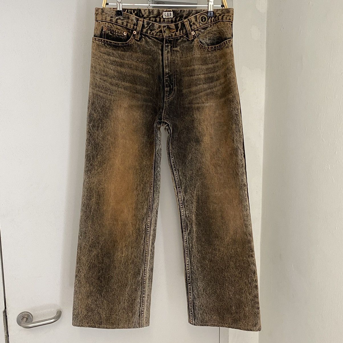 Le Grande Bleu (L.G.B.) L.G.B Rabbit Wide Leg Rusty Black Oversized Jeans Size US 31 - 3 Thumbnail