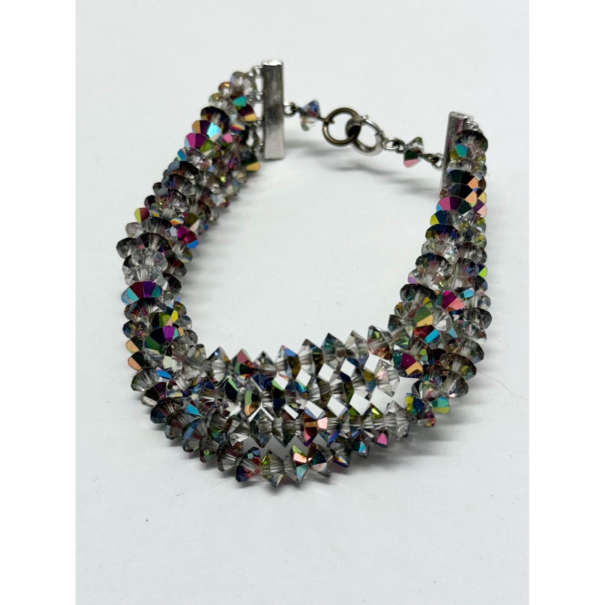 Vintage Vintage crystal rhinestone multi strand bracelet Size ONE SIZE - 1 Thumbnail