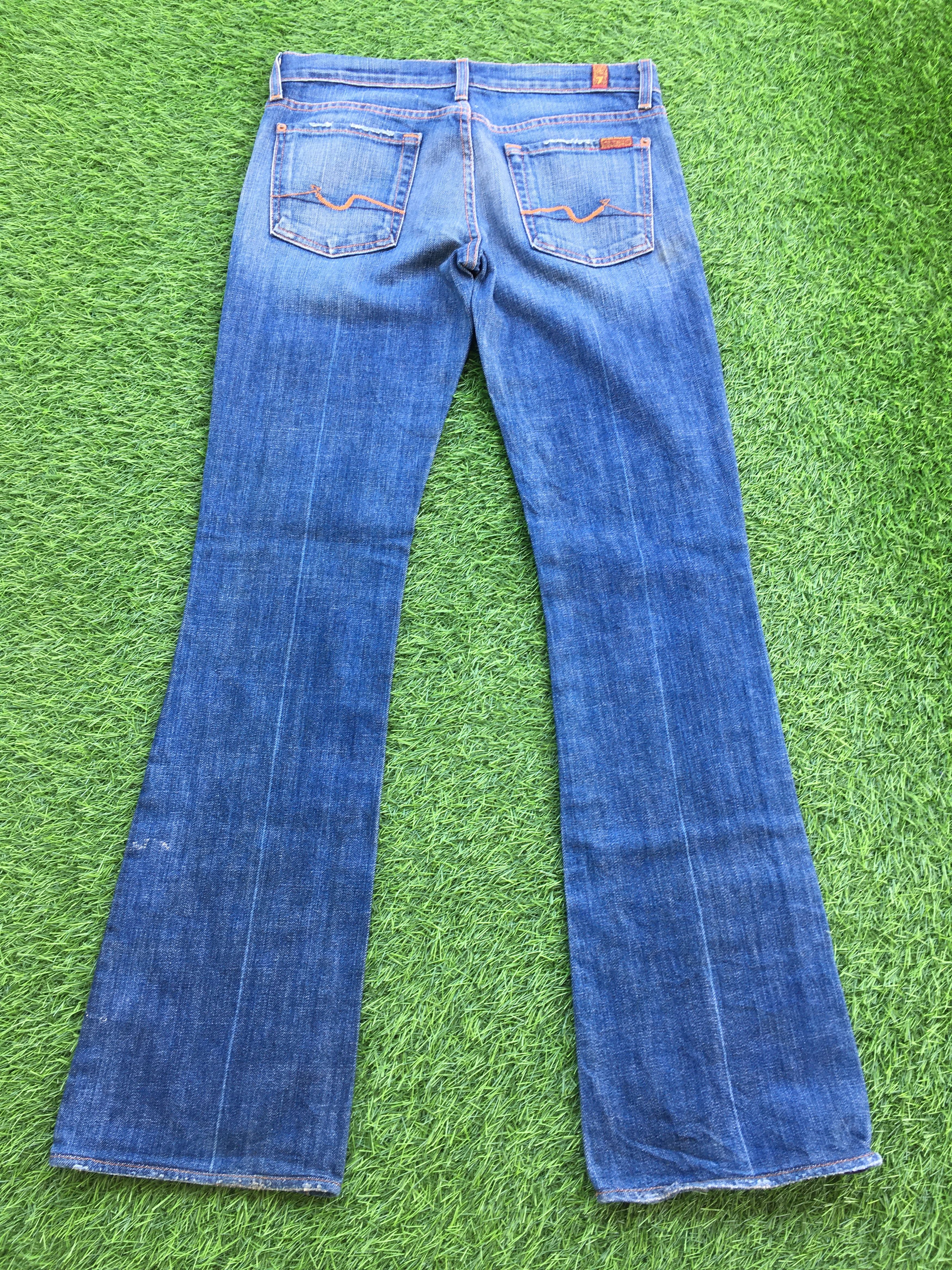 Designer × Jean Distressed Faded Blue Bootcut Jeans D-950 Size 28" / US 6 / IT 42 - 2 Thumbnail