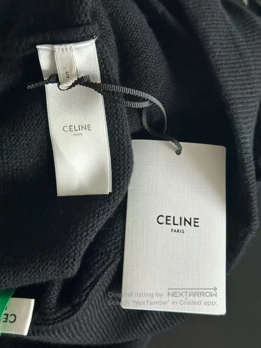 Celine celine black cashmere logo sweatpants. Size 23" - 4 Thumbnail