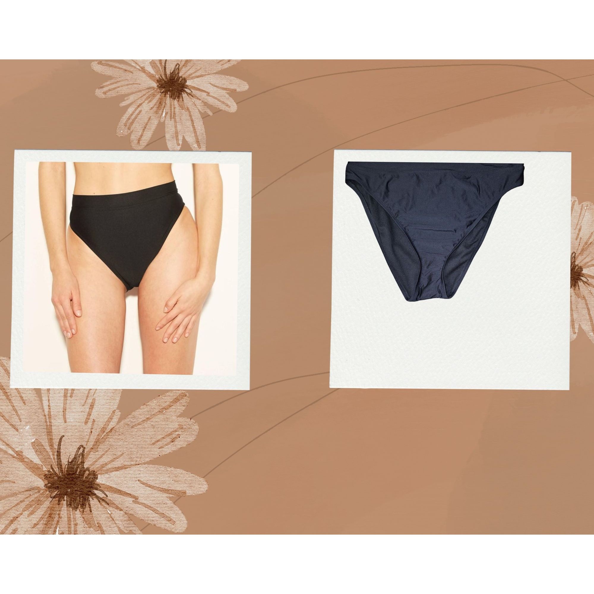 Other Shade & Shore Black Low Coverage Cheeky Bikini Bottoms Nylon Size ONE SIZE - 1 Thumbnail