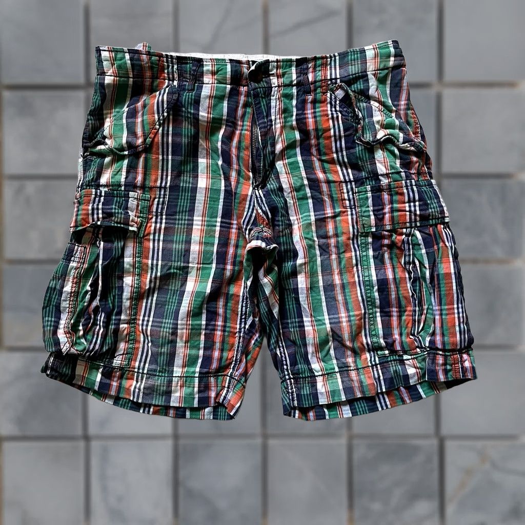 Polo Ralph Lauren Polo Ralph Lauren Cargo Shorts 36 Blue Green Mens Cotton Tennis Golf Cargo Pocket Plaid Multicolor Size US M / EU 48-50 / 2 - 1 Thumbnail