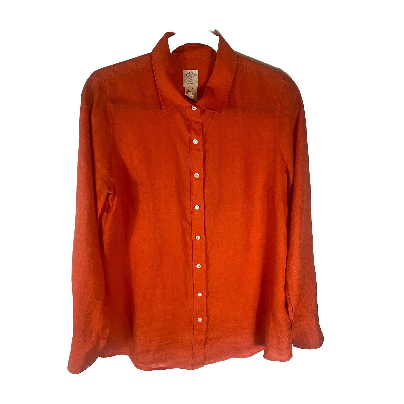 J.Crew Women's J Crew Size 6 100% Linen Perfect Fit Shirt Size M / US 6-8 / IT 42-44 - 1 Thumbnail