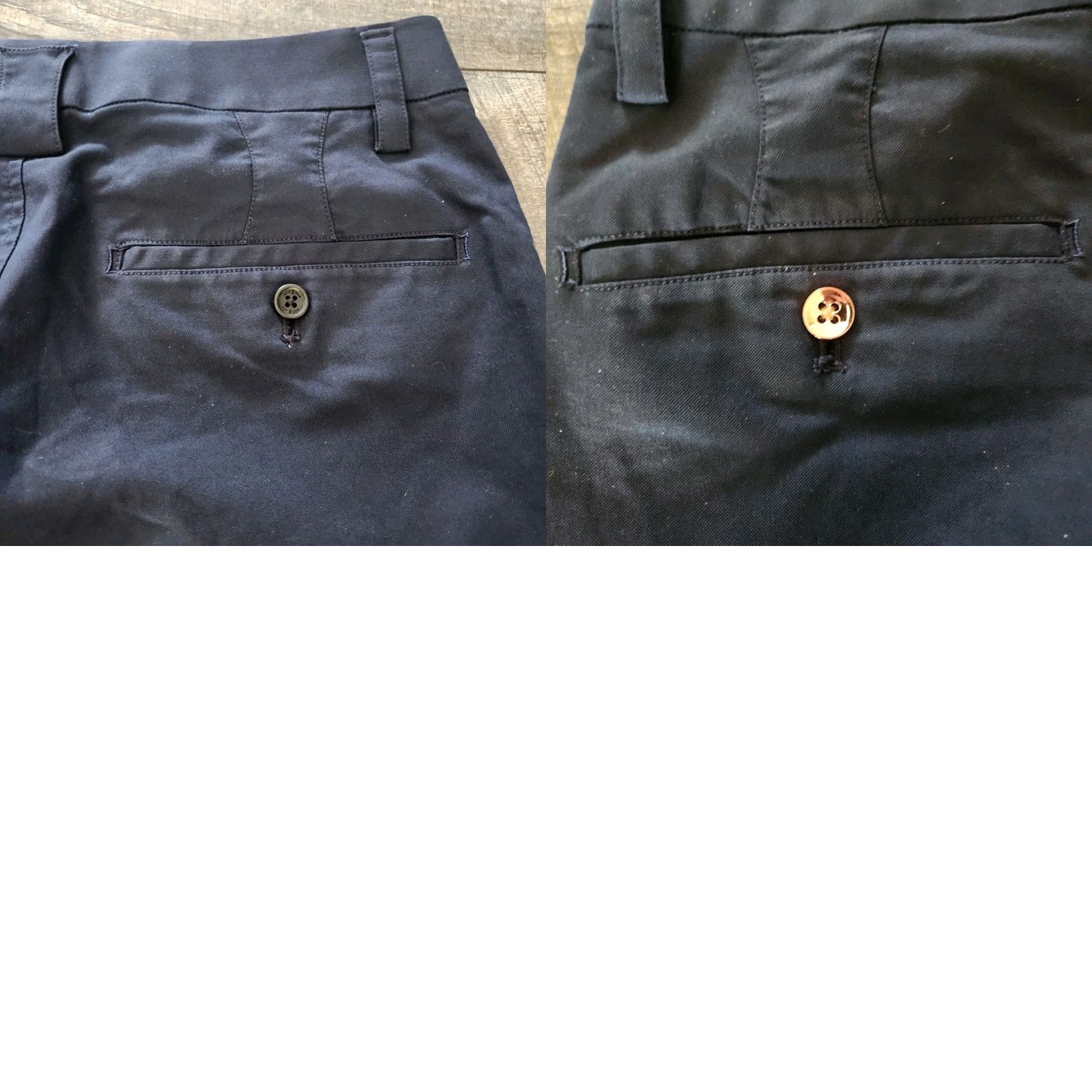 Vintage Kit and Ace Slim Commute Pants Men 29x29 Cuffed Ankle Navy Blue Chino Slim Size US 29 - 8 Thumbnail