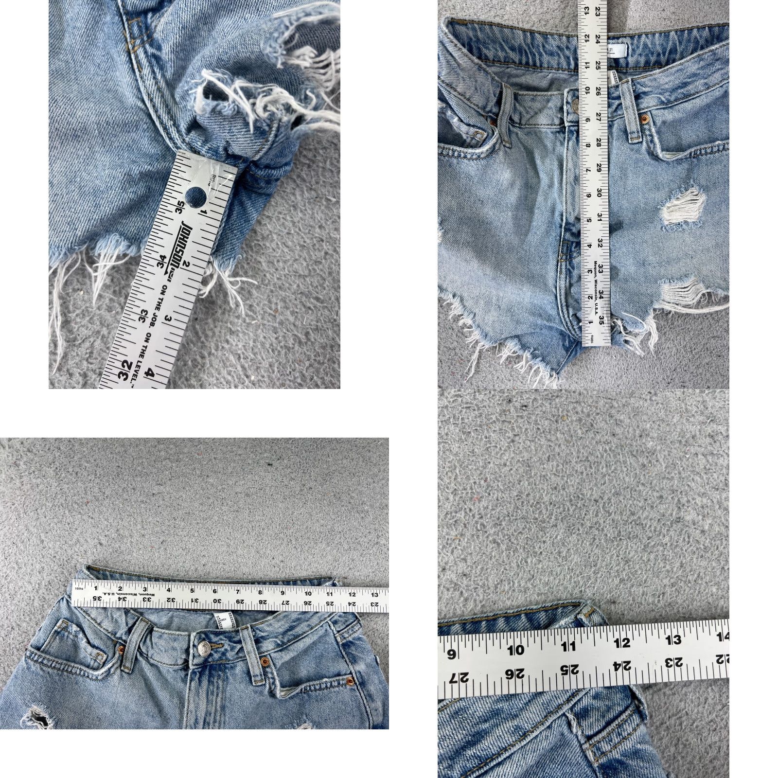 Forever 21 Forever21 Shorts Womens 26 Blue Denim Jean Distressed Cutoff Cotton Blend 23x2 Size 42" / US 20 - 8 Thumbnail