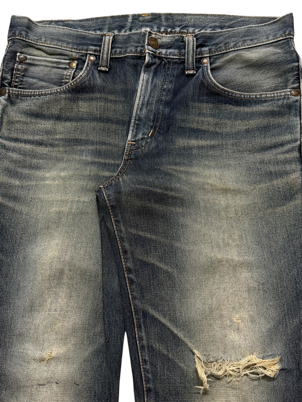 Edwin Vintage 90s Edwin 503 Faded Wash Distressed Regular Straight Size US 36 / EU 52 - 3 Thumbnail