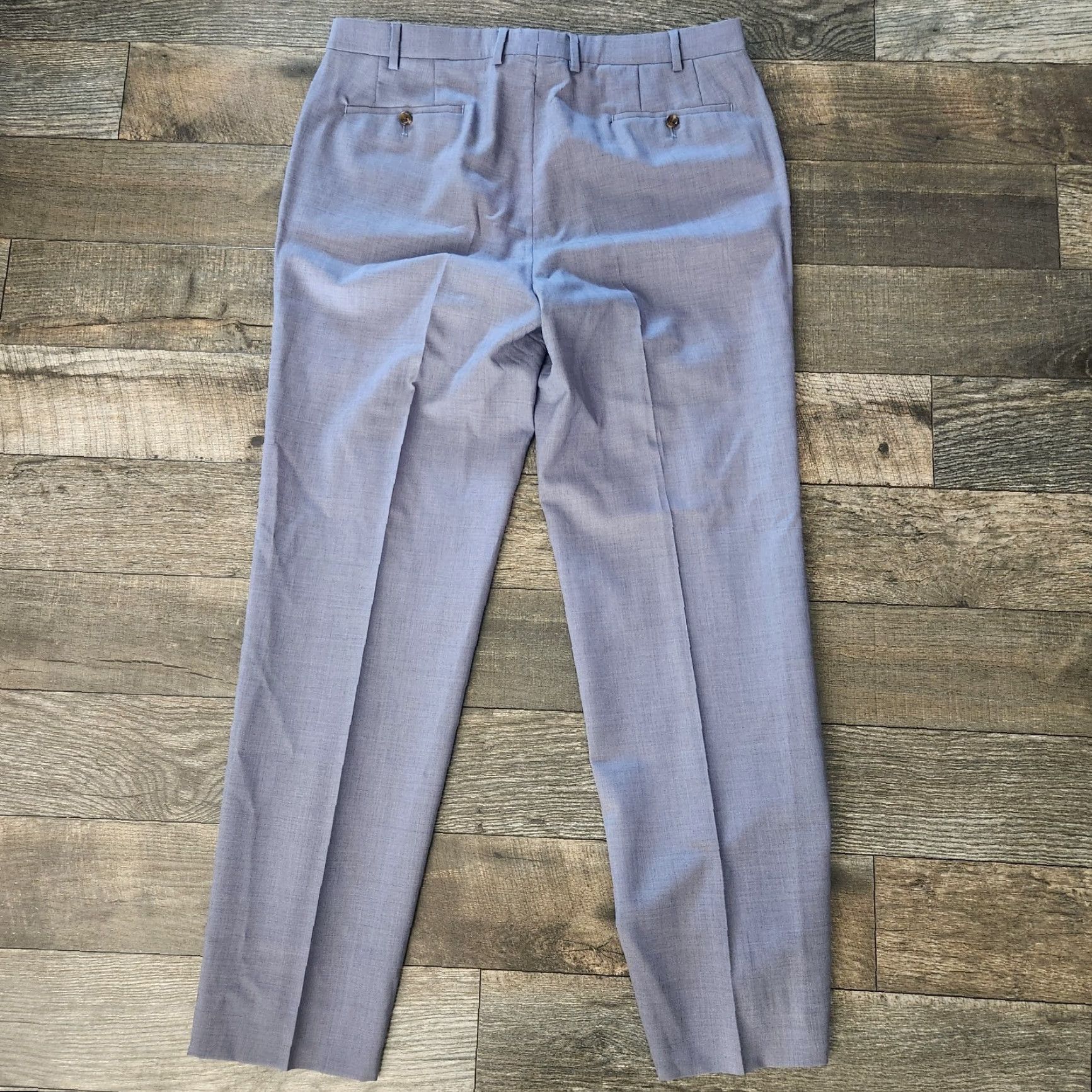 Ralph Lauren Lauren Ralph Lauren Mens Dress Pants Blue 100% Wool 38x34 Total Comfort Pants Mens Wool Blue 38 34 Regular Balities? Size US 38 / EU 54 - 4 Thumbnail