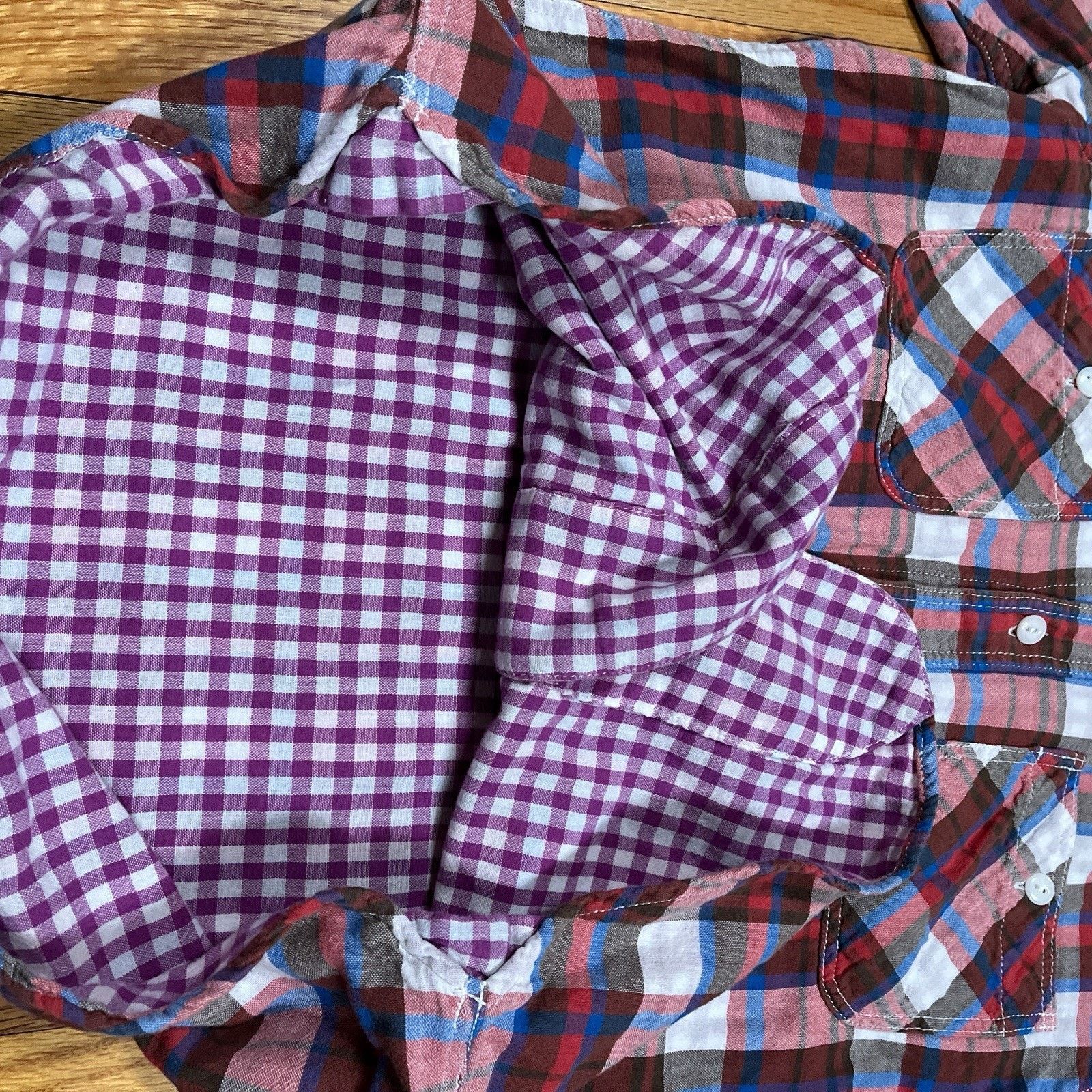 Beams Japan Beams Workclothing Americana Flannel Plaid Gingham Interior Size US M / EU 48-50 / 2 - 9 Thumbnail