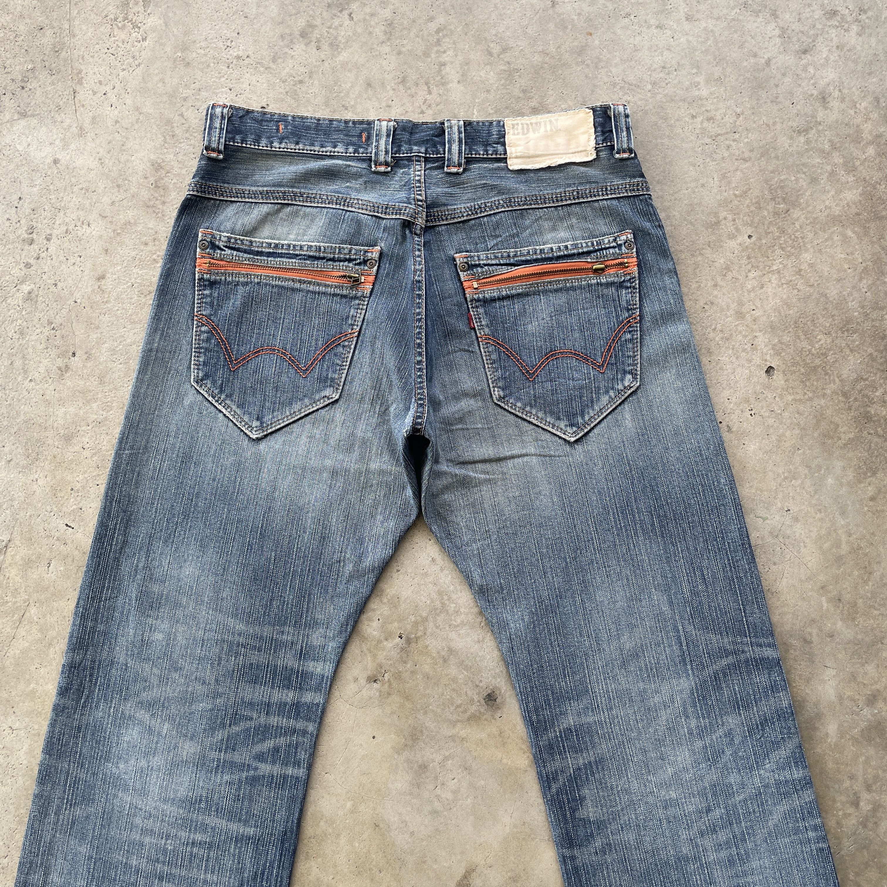 Edwin × Japanese Brand VINTAGE EDWIN XV-S DISTRESSED FADED BAGGY JEANS PANTS W35 Size US 35 - 9 Thumbnail