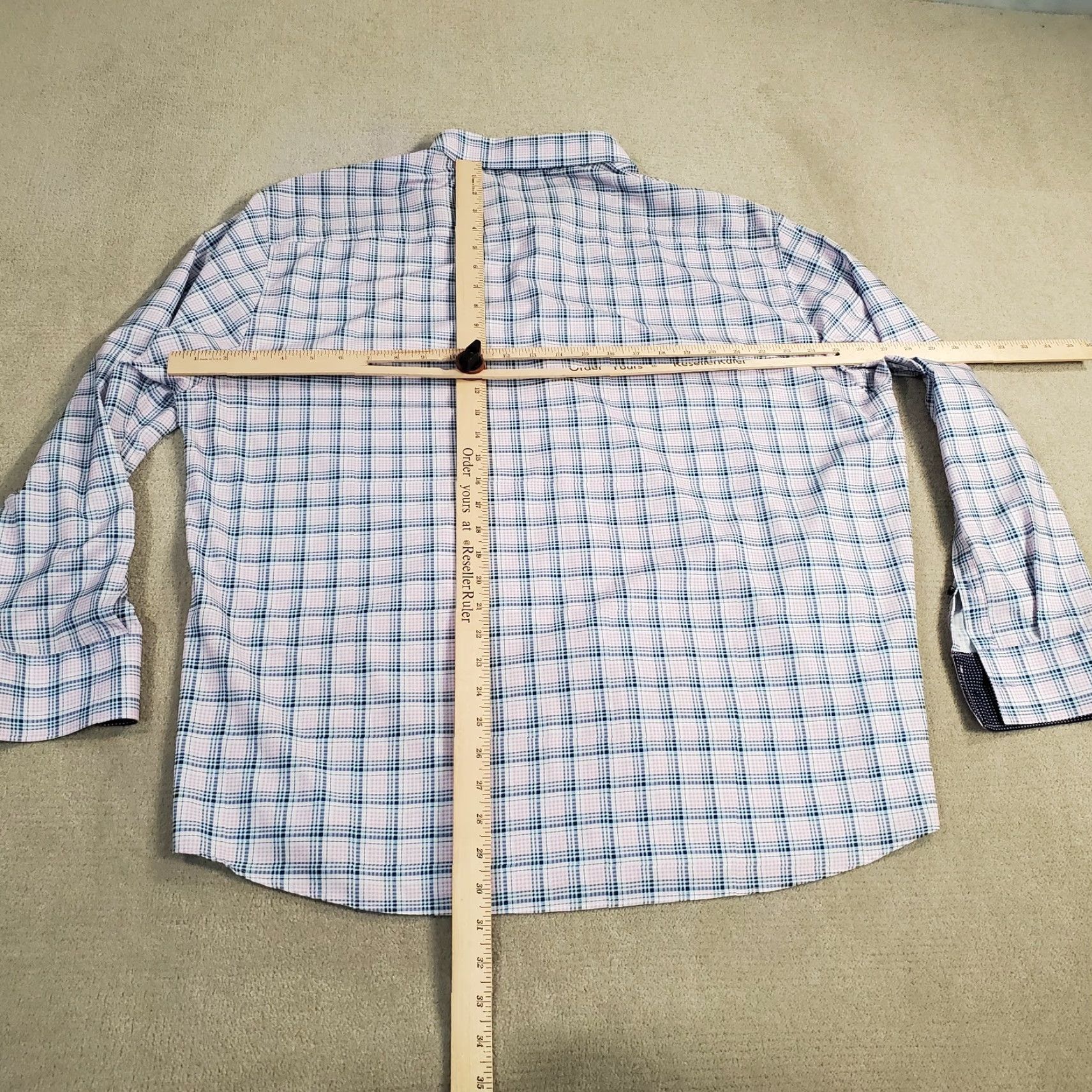 Vintage Con.Struct Shirt Mens 2XL White Plaid Button-Up 4 Way Stretch Casual Size US XXL / EU 58 / 5 - 4 Thumbnail
