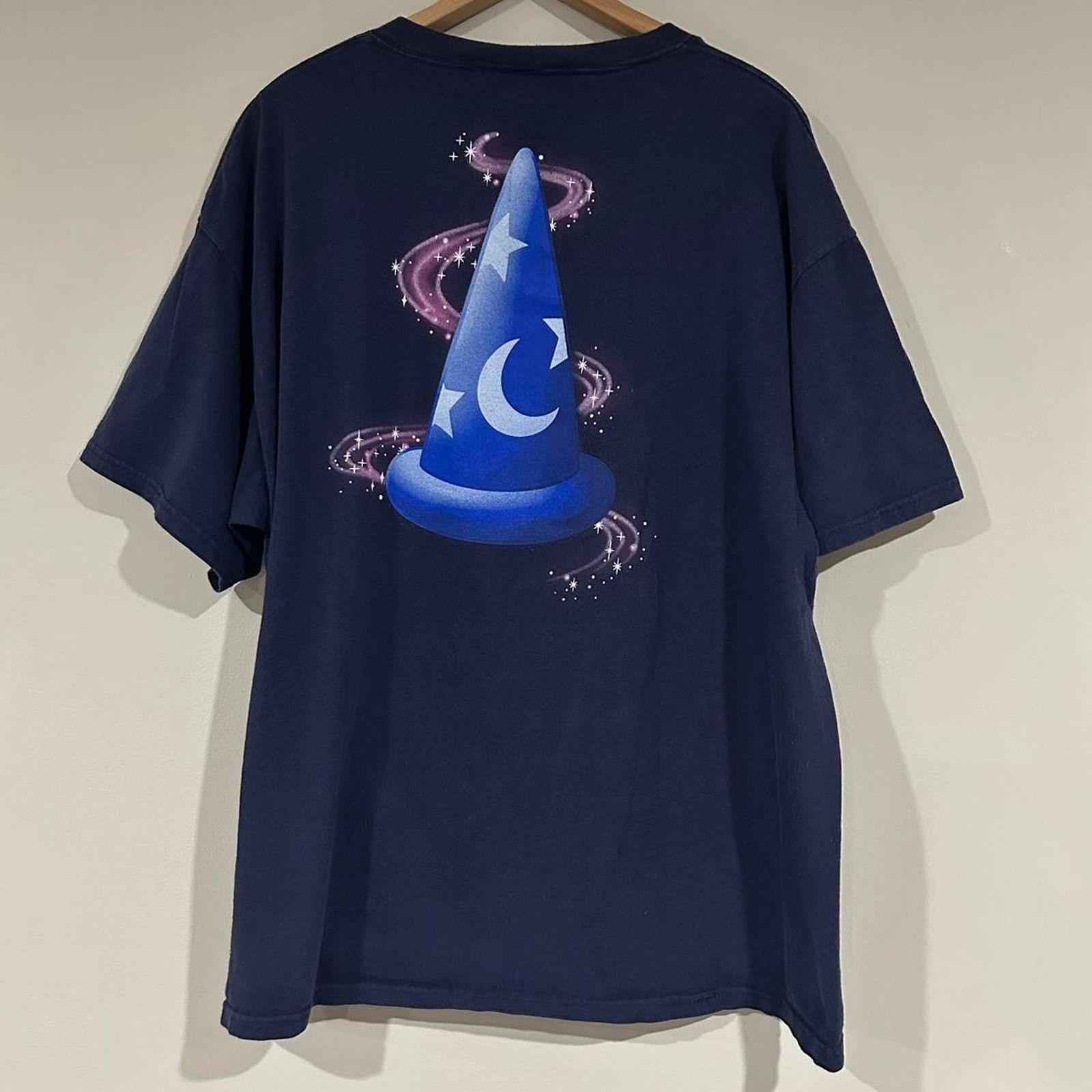 Disney Vintage Disney Mickey Fantasia Sorcerer Tee Shirt Size US XL / EU 56 / 4 - 2 Thumbnail