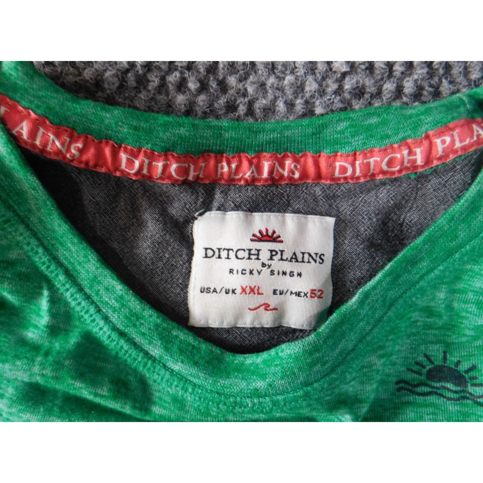 Vintage Ditch Plains Shirt 2XL Green Crew Neck Short Sleeve Cotton Knit Logo T-Shirt Mens Classic Vintage: No? Size US XXL / EU 58 / 5 - 4 Thumbnail