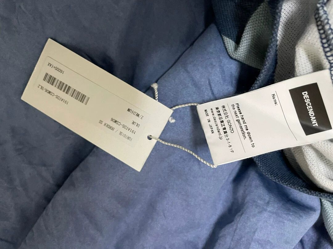 Descendant DCDT TURTOISE BORDER SS Stripe Embroidered Pkt T Blue M 19SS Size US M / EU 48-50 / 2 - 5 Thumbnail