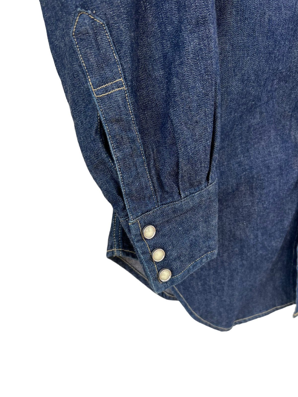 Levi's × Levi's Vintage Clothing Vintage 90s Levi’s LVC Big E Denim Western Shirt Short Horn Size US M / EU 48-50 / 2 - 12 Thumbnail